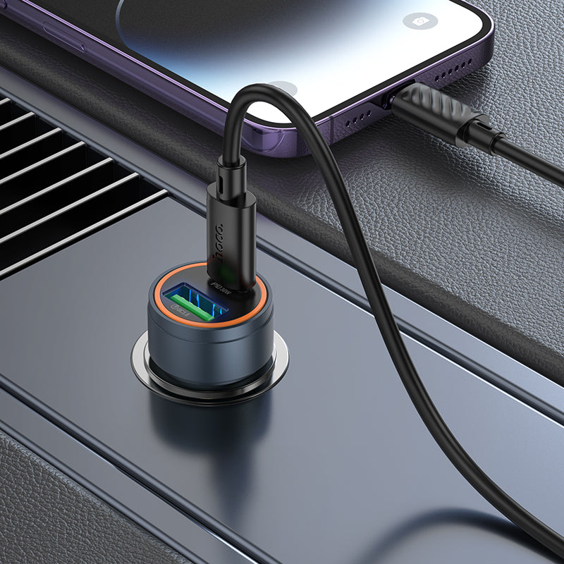 Hoco PD30W QC3.0 Car Charger Set with USB-C to Lightning Charging Cable