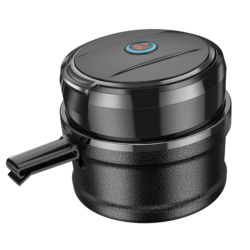 Hoco Enclosed Car Ashtray with Ceramic Lining for Easy Cleaning