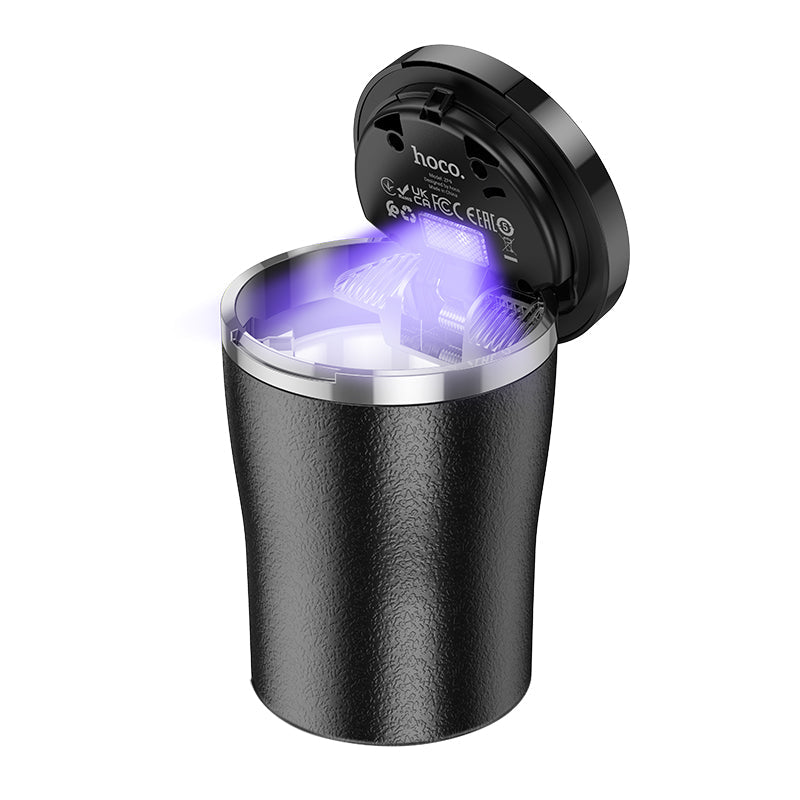 Hoco Solar-Powered Car Ashtray with LED Indicator Light