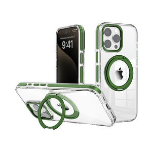 iPhone 16 Pro Blacktech High-transparency rotating case with TPE MagSafe Magnetic