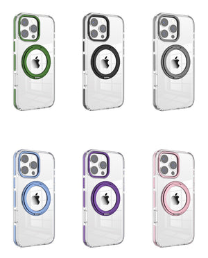 iPhone 16 Pro Blacktech High-transparency rotating case with TPE MagSafe Magnetic
