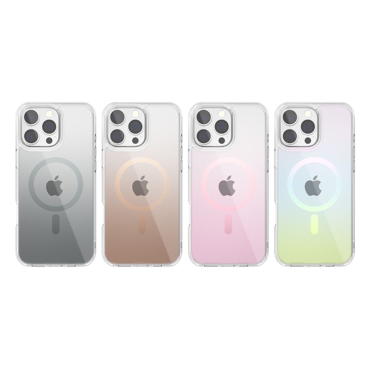 Blacktech iPhone 16 Pro Gradient Thick Shock Proof Rugged Back Case