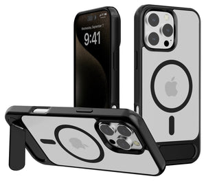 iPhone 16 Plus Blacktech X1 metallic with stand case MagSafe Magnetic Kickstand