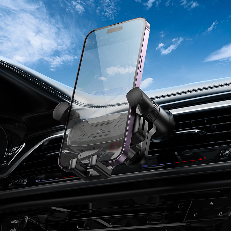 Hoco Gravity Car Phone Holder for Air Vent Auto Clamping 360 Rotation Black H66