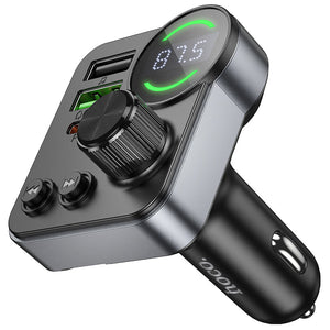 Hoco 48W Dual-Port Car Bluetooth FM Transmitter with PD30W Fast Charging