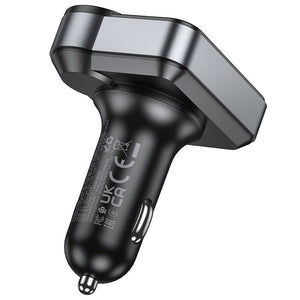 Hoco 48W Dual-Port Car Bluetooth FM Transmitter with PD30W Fast Charging
