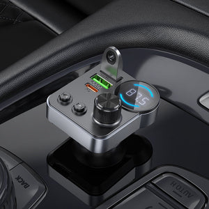 Hoco 48W Dual-Port Car Bluetooth FM Transmitter with PD30W Fast Charging