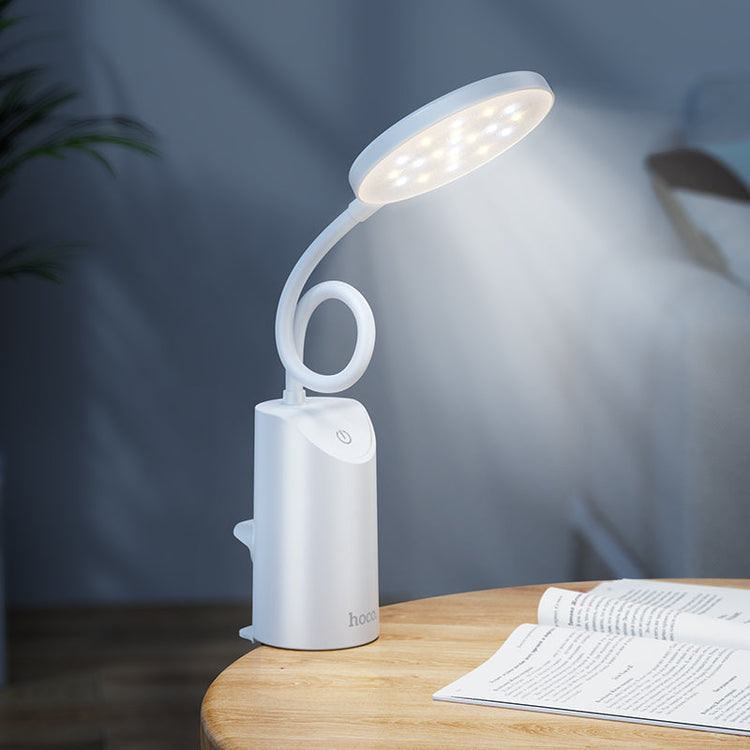 Hoco USB Clip-On Desk Lamp with Adjustable Brightness for Task Lighting