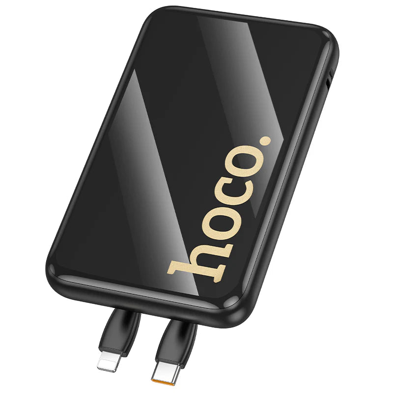Hoco 10000mAh 22.5W Fast Charging Power Bank with Built-In USB-C and Lightning Cables Q37