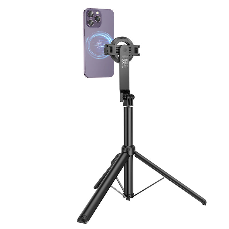 Hoco 2-in-1 Magnetic Selfie Stick and Tripod with Bluetooth Remote Control