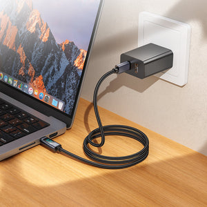 Hoco USB-C to USB-C 60W Fast Charging Data Cable with Live Screen Display