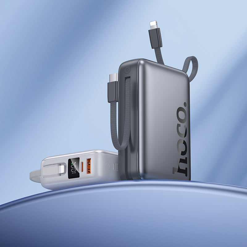 Hoco 20000mAh 22.5W PD20W Fast Charging Power Bank with Built-In Cable Q39