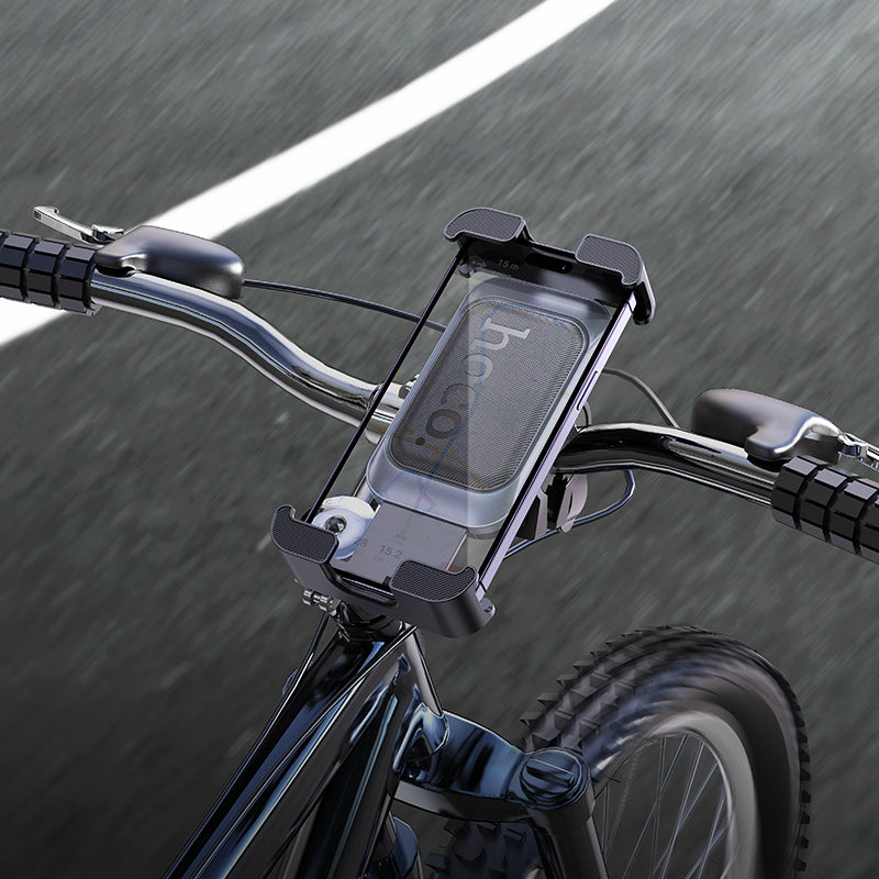 Hoco Universal Bicycle and Motorcycle Phone Holder Adjustable Mount Black/Metal Grey H82