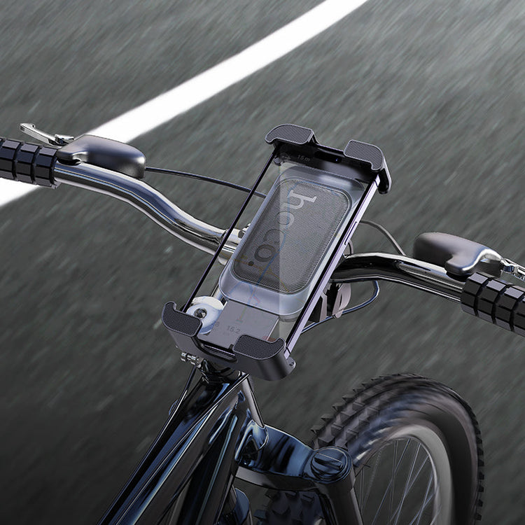 Hoco Universal Bicycle and Motorcycle Phone Holder Adjustable Mount Black/Metal Grey H82