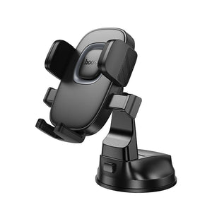 Hoco One Button Release Car Phone Holder for Center Console Black/Metal Grey H76