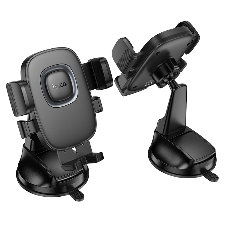 Hoco One Button Release Car Phone Holder for Center Console Black/Metal Grey H76