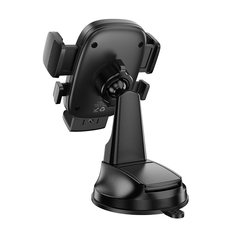 Hoco One Button Release Car Phone Holder for Center Console Black/Metal Grey H76