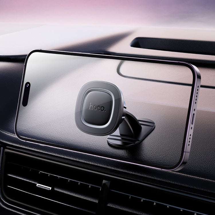 Hoco Magnetic Car Phone Holder for Center Console Strong Magnet Mount Black/Metal Grey H73