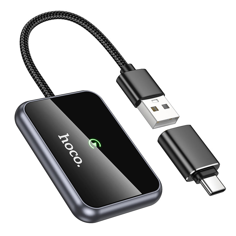 Hoco Wireless Apple CarPlay Car Adapter for iPhone Hands-Free Use