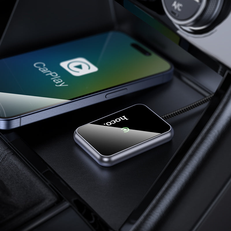 Hoco Wireless Apple CarPlay Car Adapter for iPhone Hands-Free Use