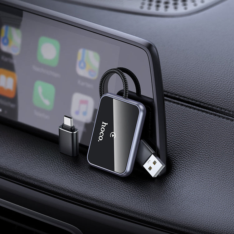 Hoco Wireless Apple CarPlay Car Adapter for iPhone Hands-Free Use