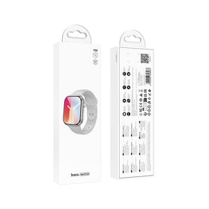 Hoco 2.0 Inch Smart Watch with Bluetooth Calling Heart Rate Sleep Tracker Silver Y30