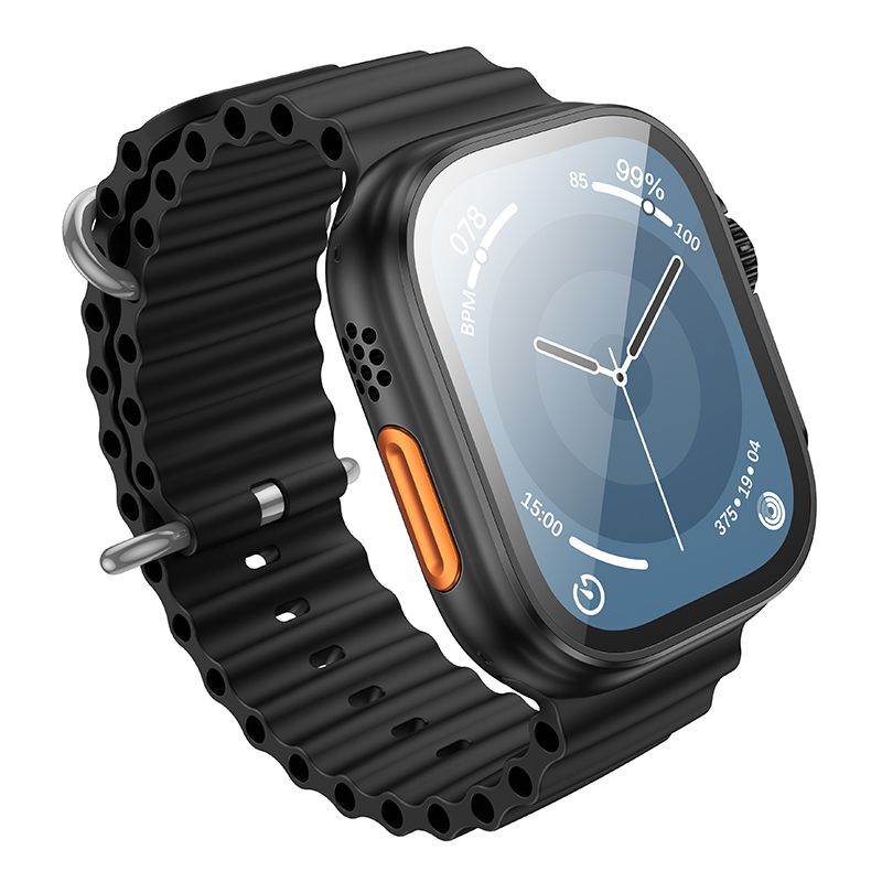 Borofone Ultra Smart Sports Watch Bluetooth Call Heart Rate Fitness BD10 - Black