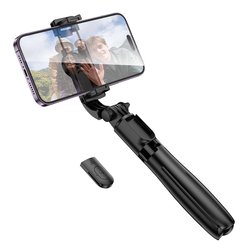 Borofone Bluetooth Selfie Stick Tripod with Remote Control for Live Streaming