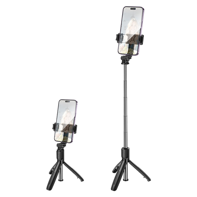 Borofone Bluetooth Selfie Stick Tripod with Remote Control for Live Streaming