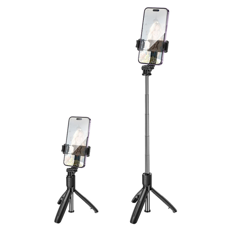 Borofone Bluetooth Selfie Stick Tripod with Remote Control for Live Streaming