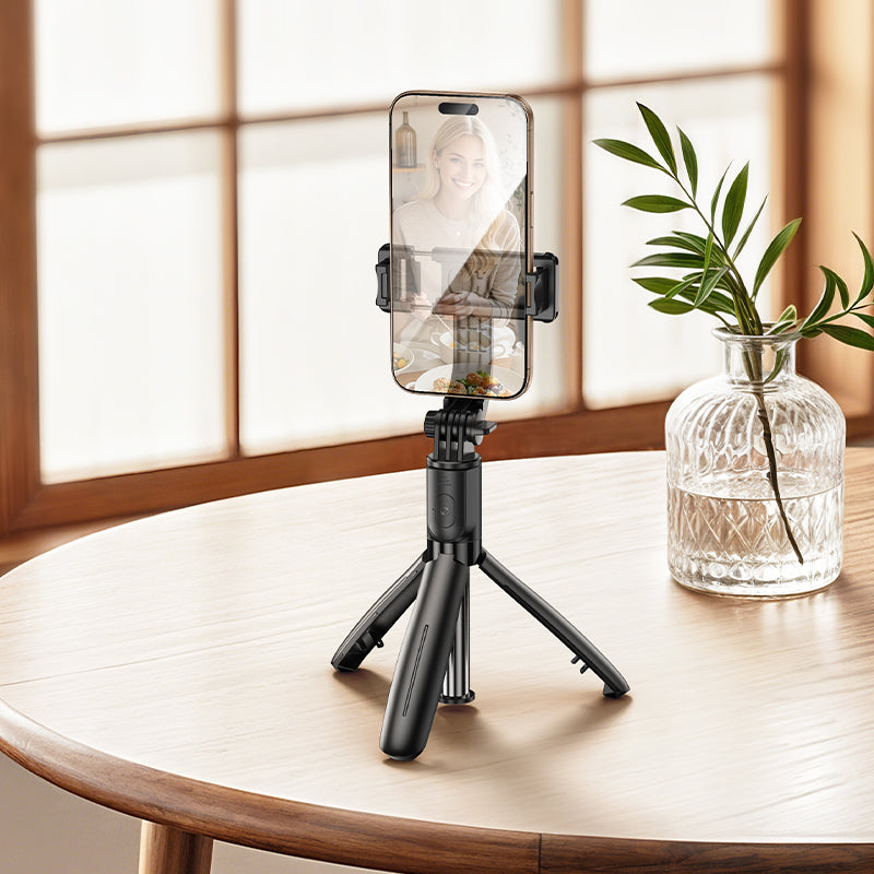 Borofone Bluetooth Selfie Stick Tripod with Remote Control for Live Streaming