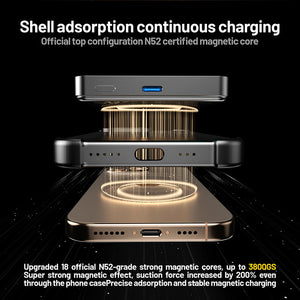 LITO 5000mAh Qi2 15W Magnetic Wireless Power Bank Ultra Thin 5 in 1 MagSafe Display LP07