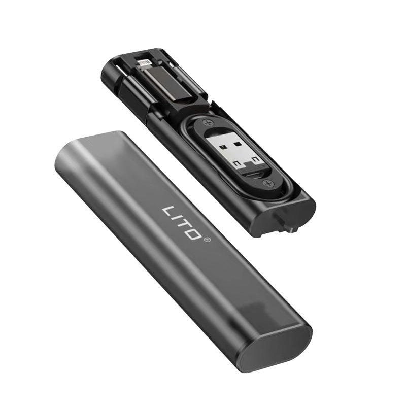 LITO Mini Travel Organiser with Charging Cable, USB Adapters and SIM Storage