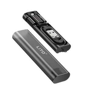 LITO Mini Travel Organiser with Charging Cable, USB Adapters and SIM Storage