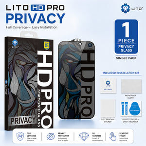 LITO iPhone 16 Pro Max Privacy Tempered Glass Full Screen Protector