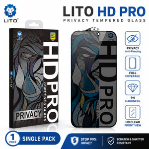 LITO iPhone 16 Pro Max Privacy Tempered Glass Full Screen Protector
