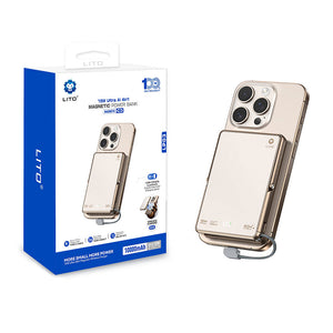 LITO 5000mAh Qi2 15W MagSafe Magnetic Power Bank with 5-in-1 Charging