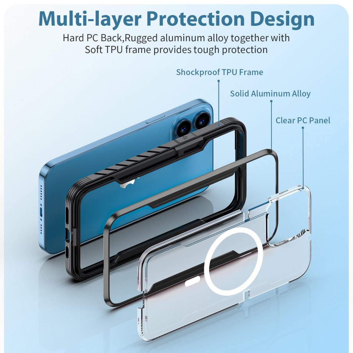 Blacktech Samsung Galaxy S24 Plus Defense Shield Aluminum Alloy Case MagSafe Magnetic