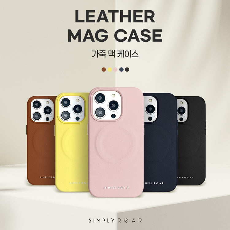Simply Roar iPhone 16 Pro Max Leather Protective Case MagSafe Magnetic