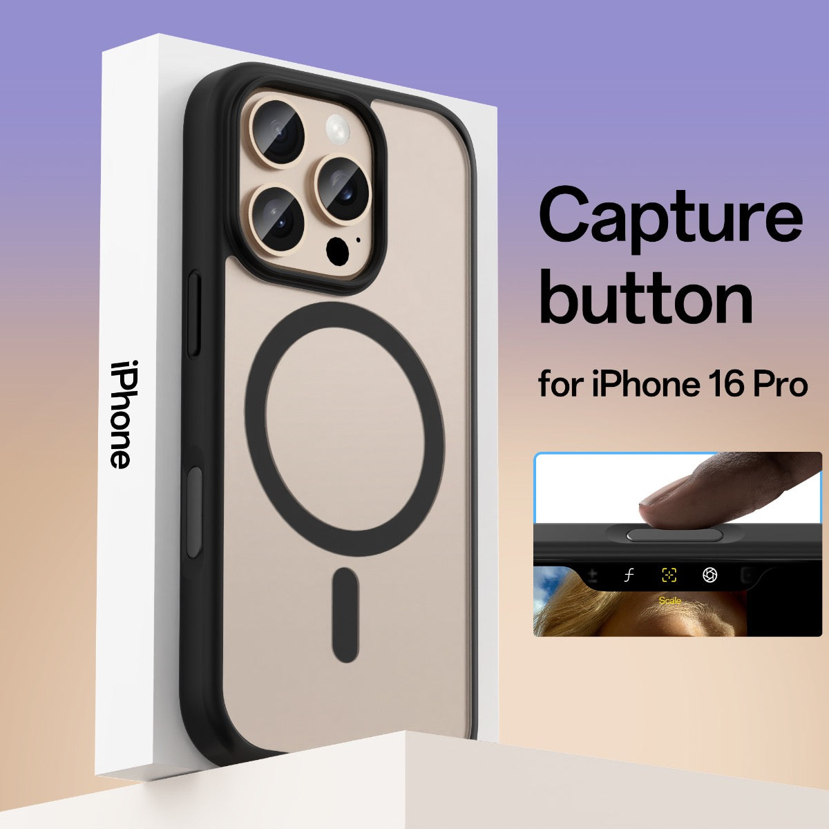 Simply Roar iPhone 16 Pro Max Haptic Button Matte Protective Case MagSafe Magnetic