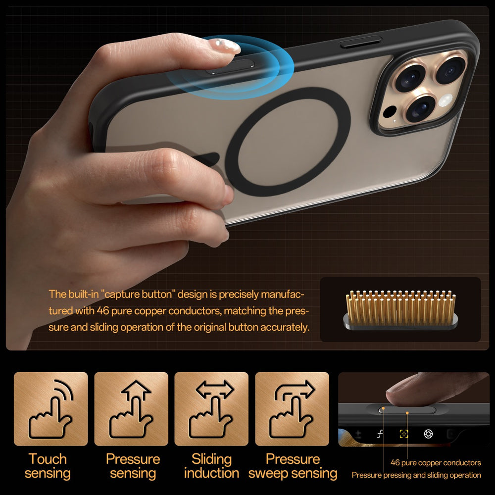 Simply Roar iPhone 16 Pro Max Haptic Button Matte Protective Case MagSafe Magnetic