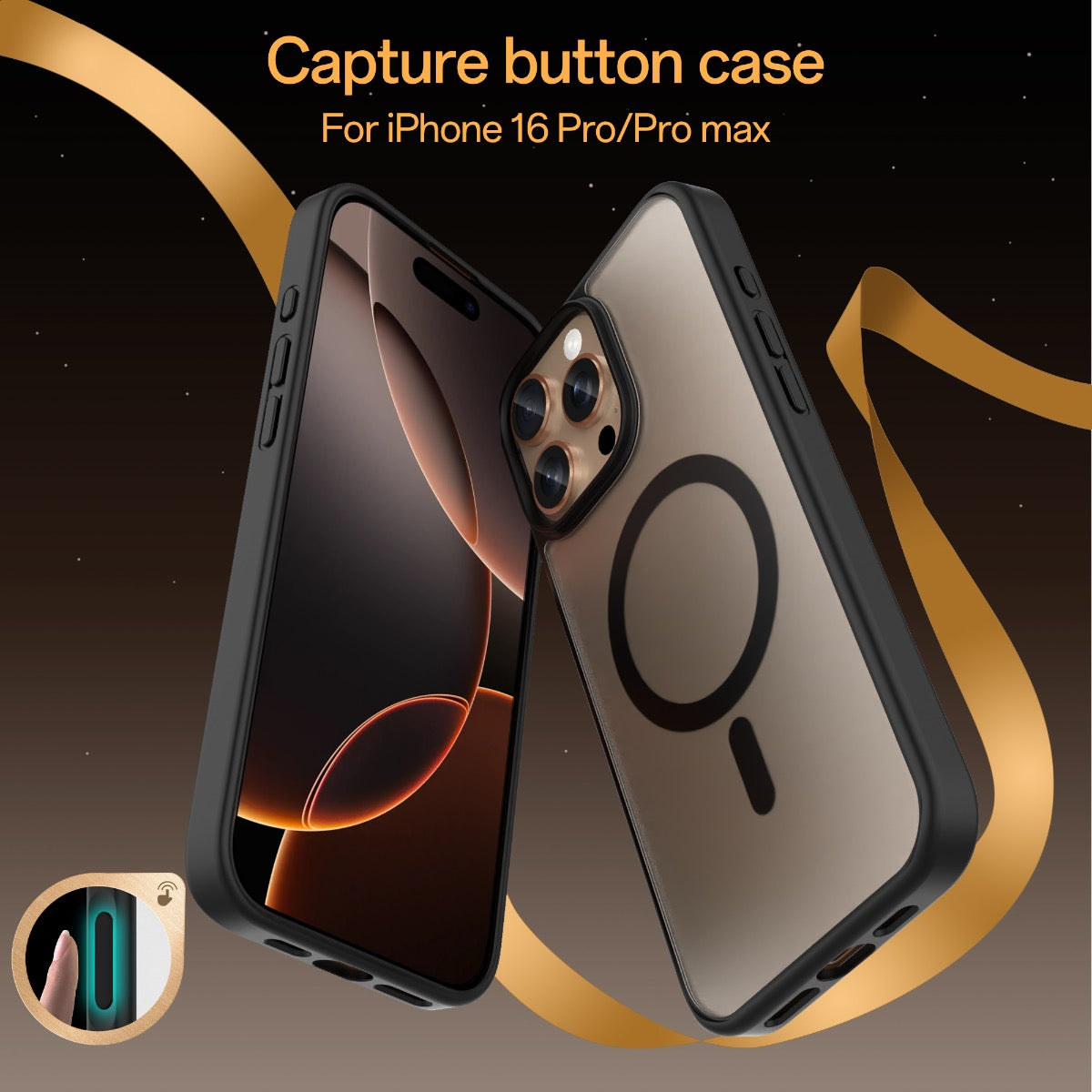 Simply Roar iPhone 16 Pro Max Haptic Button Matte Protective Case MagSafe Magnetic