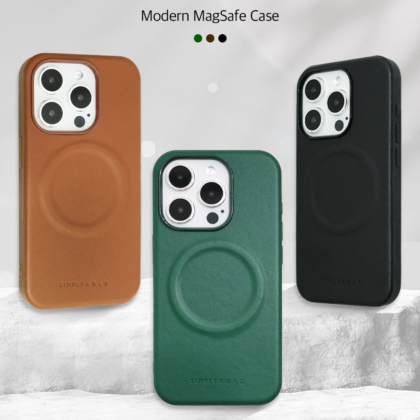 Simply Roar Samsung Galaxy S25 Modern Mag Leather Protective Case MagSafe Magnetic