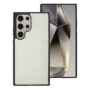 Simply Roar Samsung Galaxy S25 Plus Stitch Leather Card Pocket Protective Case