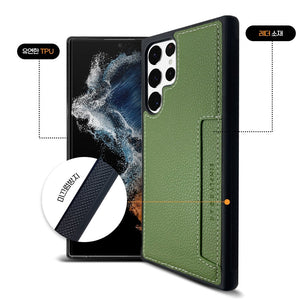 Simply Roar Samsung Galaxy S25 Ultra Stitch Leather Card Pocket Protective Case