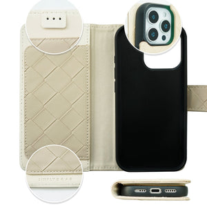Simply Roar Samsung Galaxy S25 Ultra Weave Diary Wallet Case MagSafe Magnetic