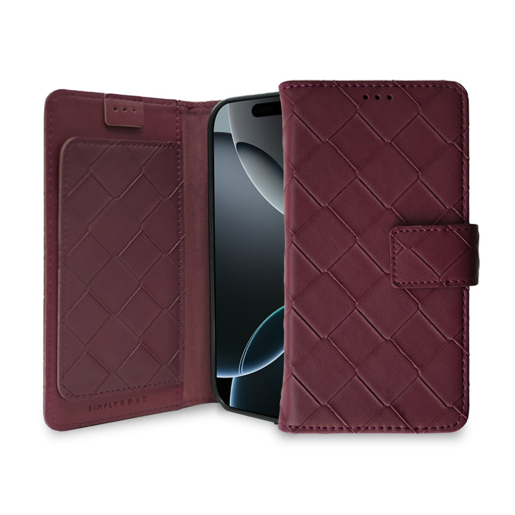 Simply Roar iPhone 16 Pro Max Weave Diary Wallet Case MagSafe Magnetic