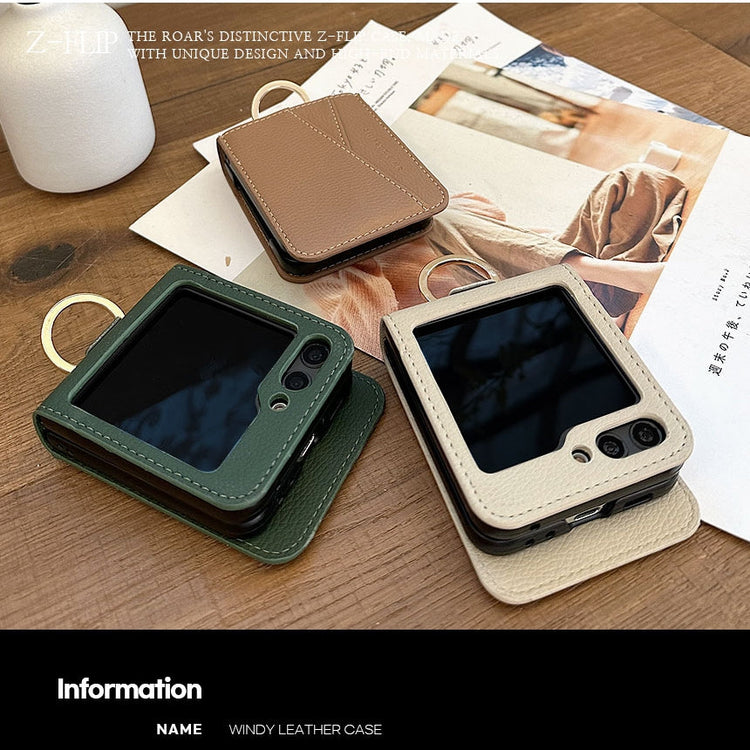 Simply Roar Samsung Galaxy Z Flip 6 / 7 FE Windy Leather Protective Case