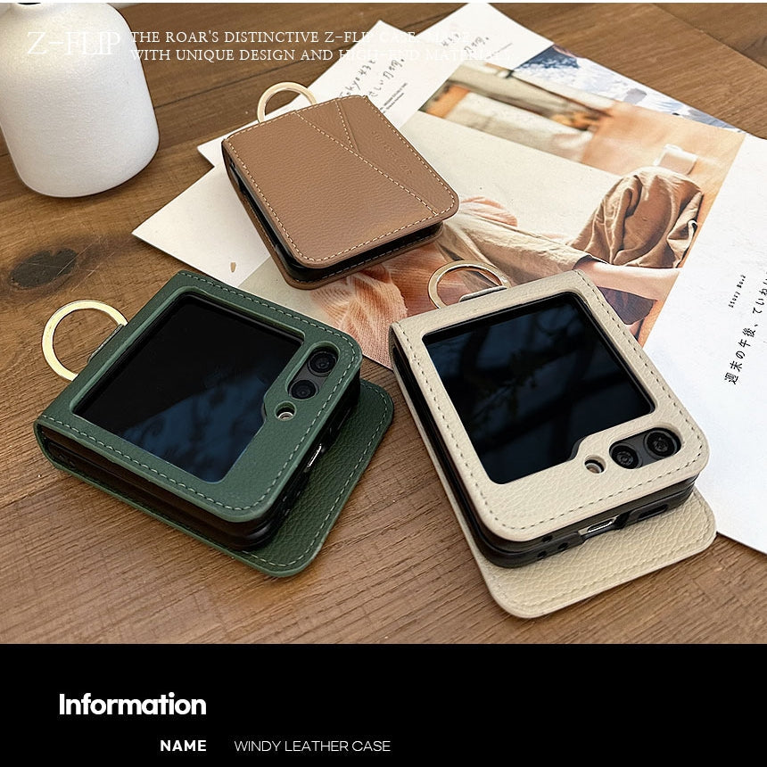 Simply Roar Samsung Galaxy Z Flip 6 / 7 FE Windy Leather Protective Case