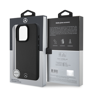 Mercedes-Benz iPhone 16 Pro Max Textured Leather Hard Case MagSafe Magnetic